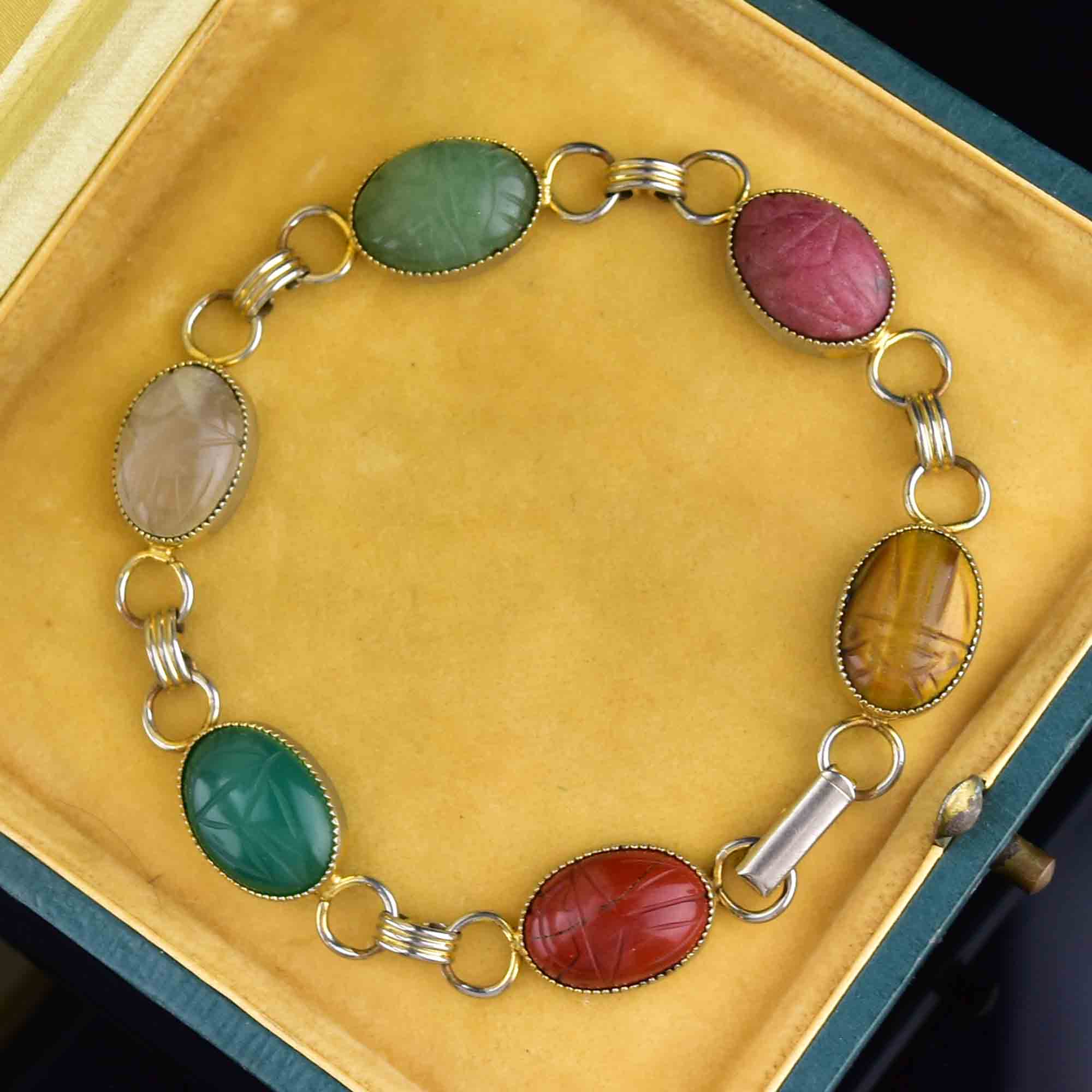 One of a Kind* Vintage Glass Scarab Bracelet – Sadie Green's – Sea Glass  Jewelry – Vintage Reproduction Jewelry – Costume Jewelry – Pashmina Scarves